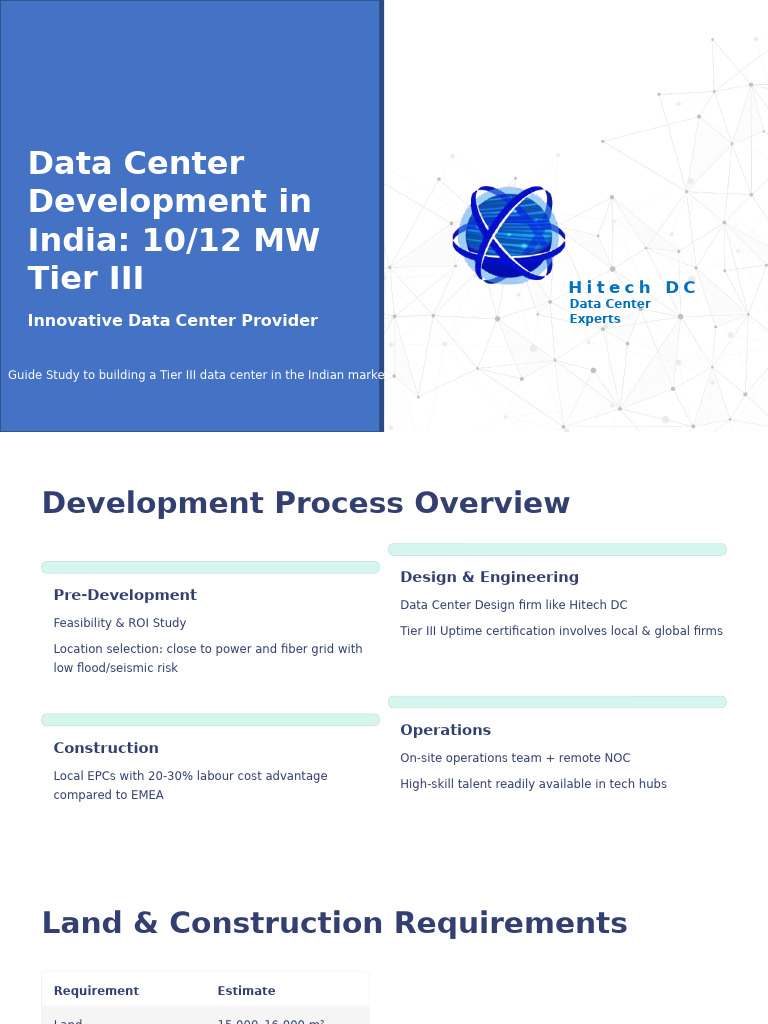Building Tier III Data Centers in India | PDF | Data Center ...