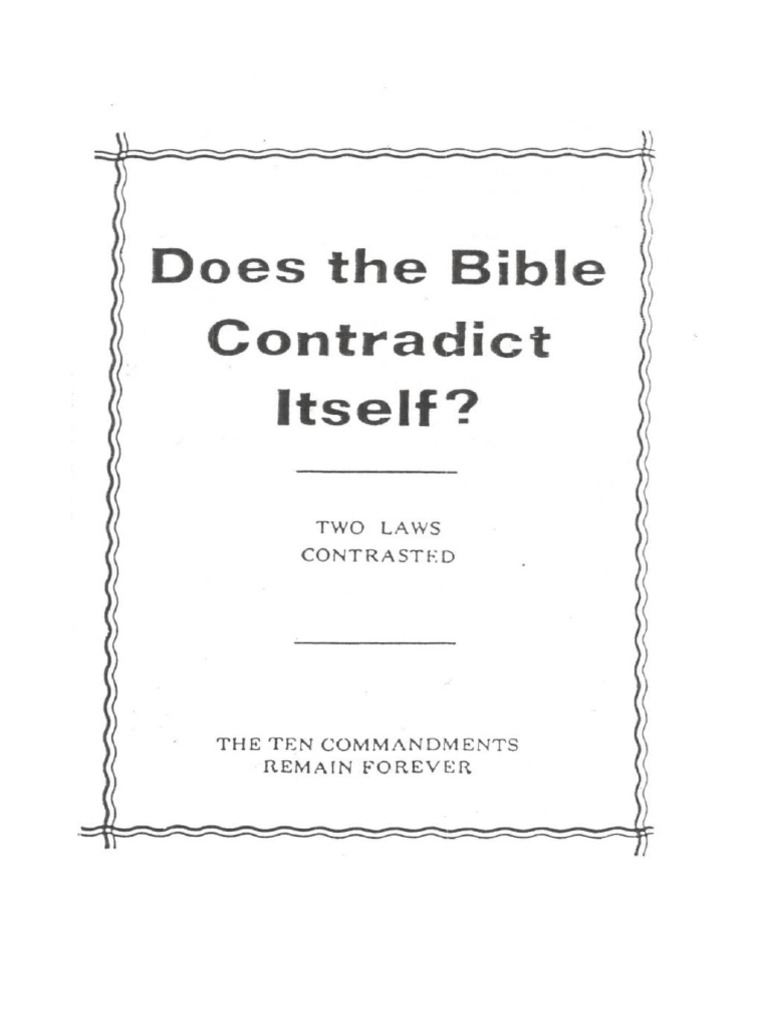Does The Bible Contradict Itself | PDF