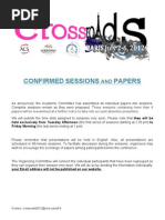 Download Crossroads 2012 - Confirmed Sessions and Papers by truant44 SN96391819 doc pdf