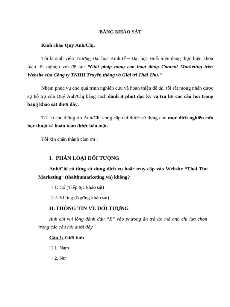 Nháp Bảng Hỏi | PDF
