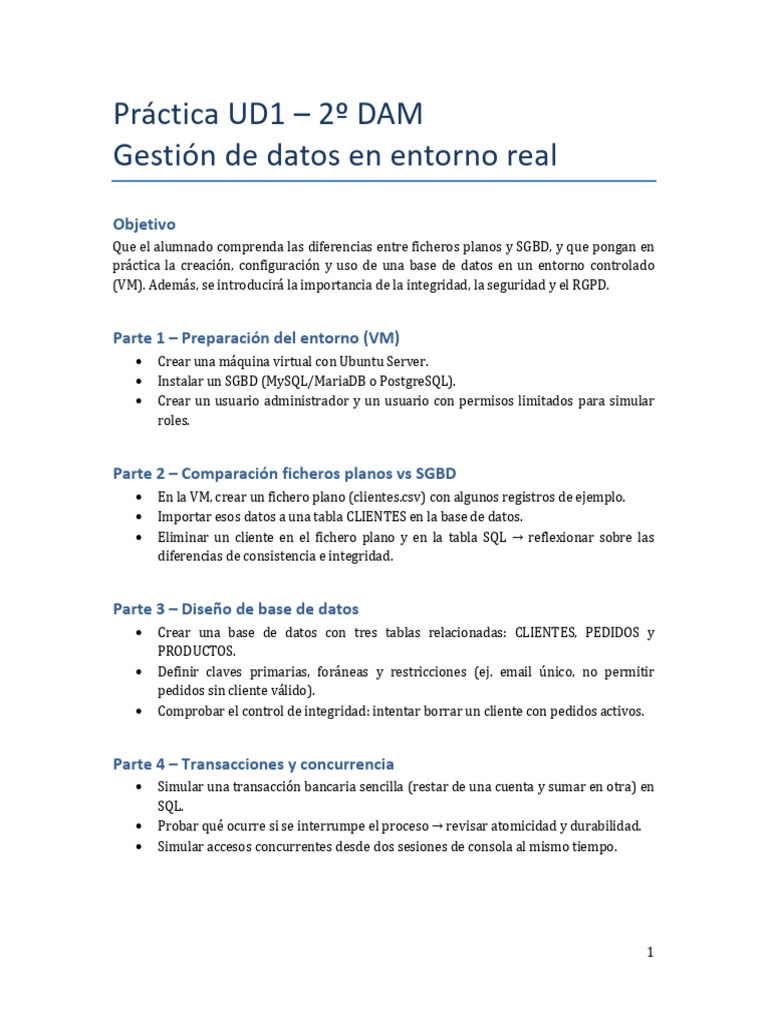 Practica Ud1 Vm Sgbd (1) | PDF | Bases de datos | SQL