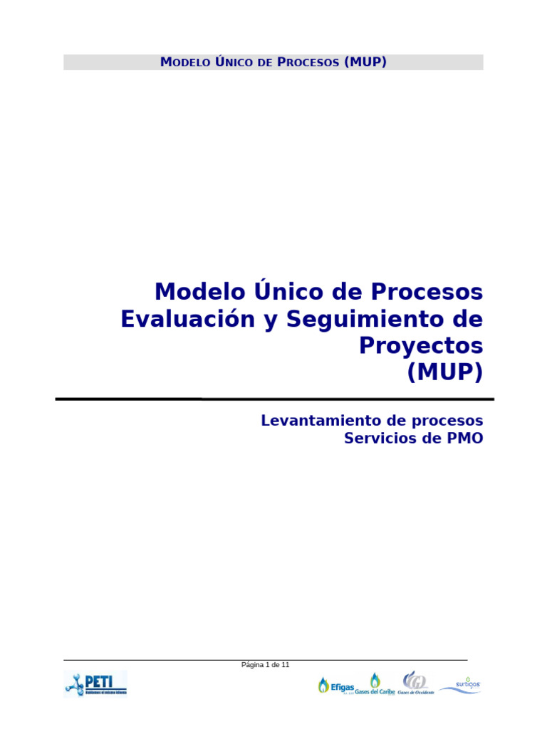 Pro Mup PL PR v02 110217 09 Evaluacion y Seguimiento de Proyectos | PDF ...