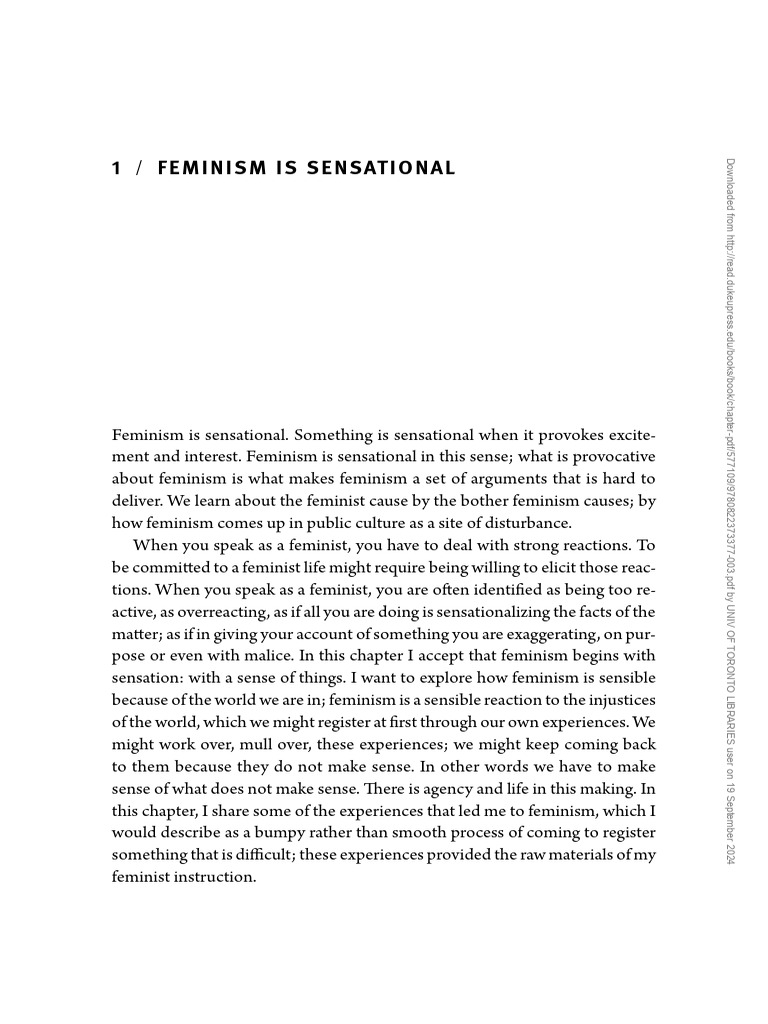Feminist Is Sensational | PDF | Feminism | Gender Studies