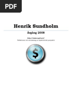 Henrik Sundholm - Årgång 2008
