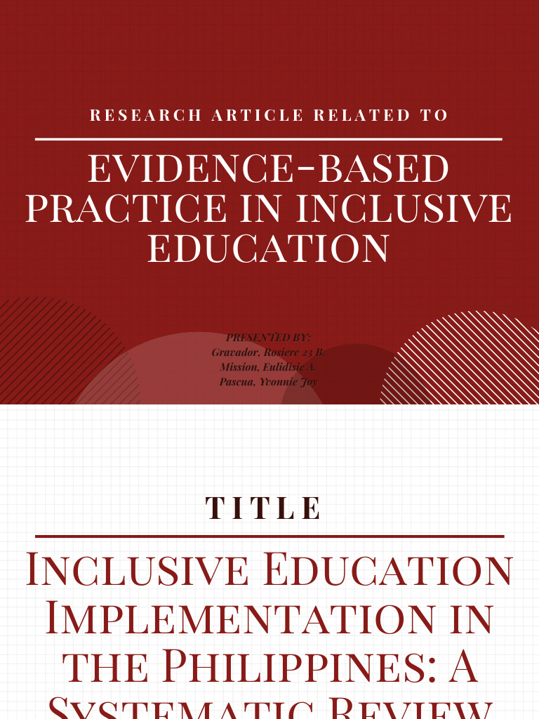 Inclusive Education in the Philippines | PDF | Inclusion (Education ...