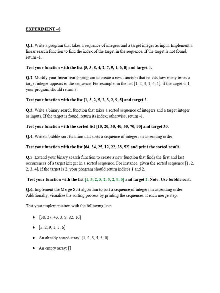 Python Search and Sort Algorithms | PDF | Sequence | Theoretical ...