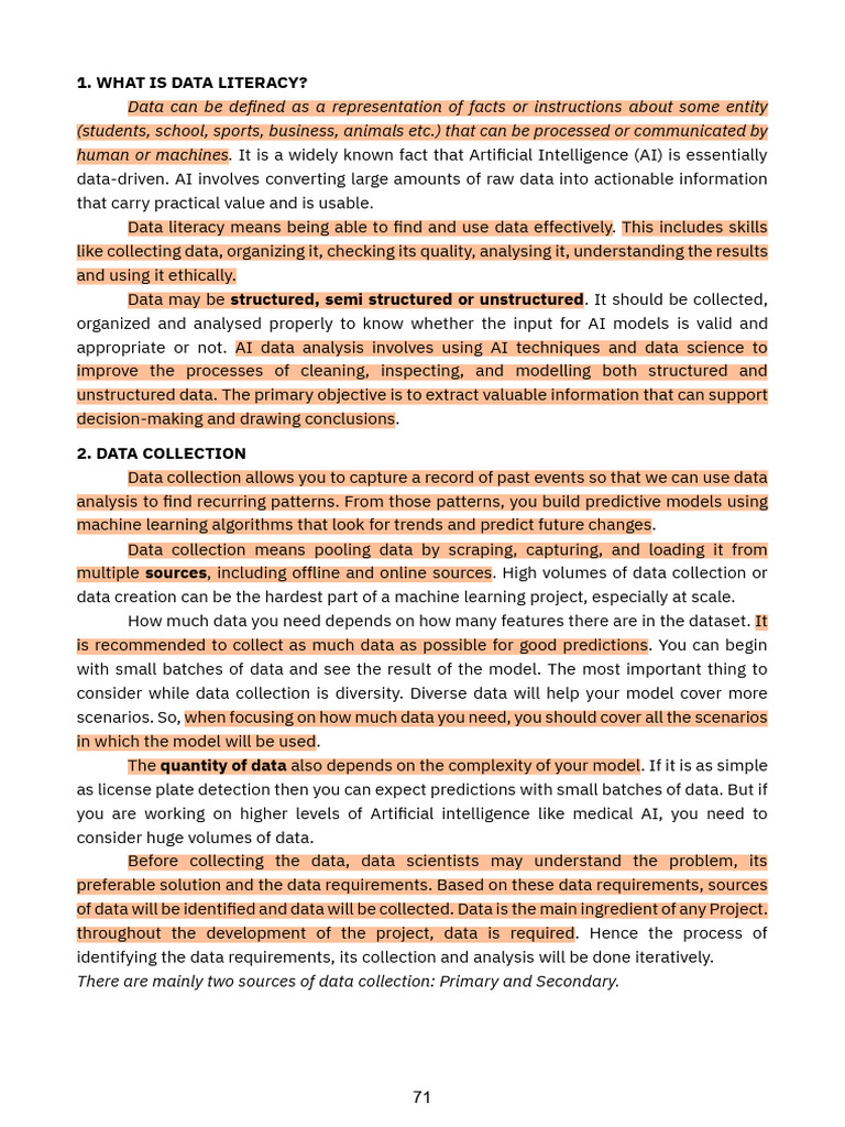 DATA LITERACY-DATA COLLECTION TO | PDF | Level Of Measurement | Matrix ...