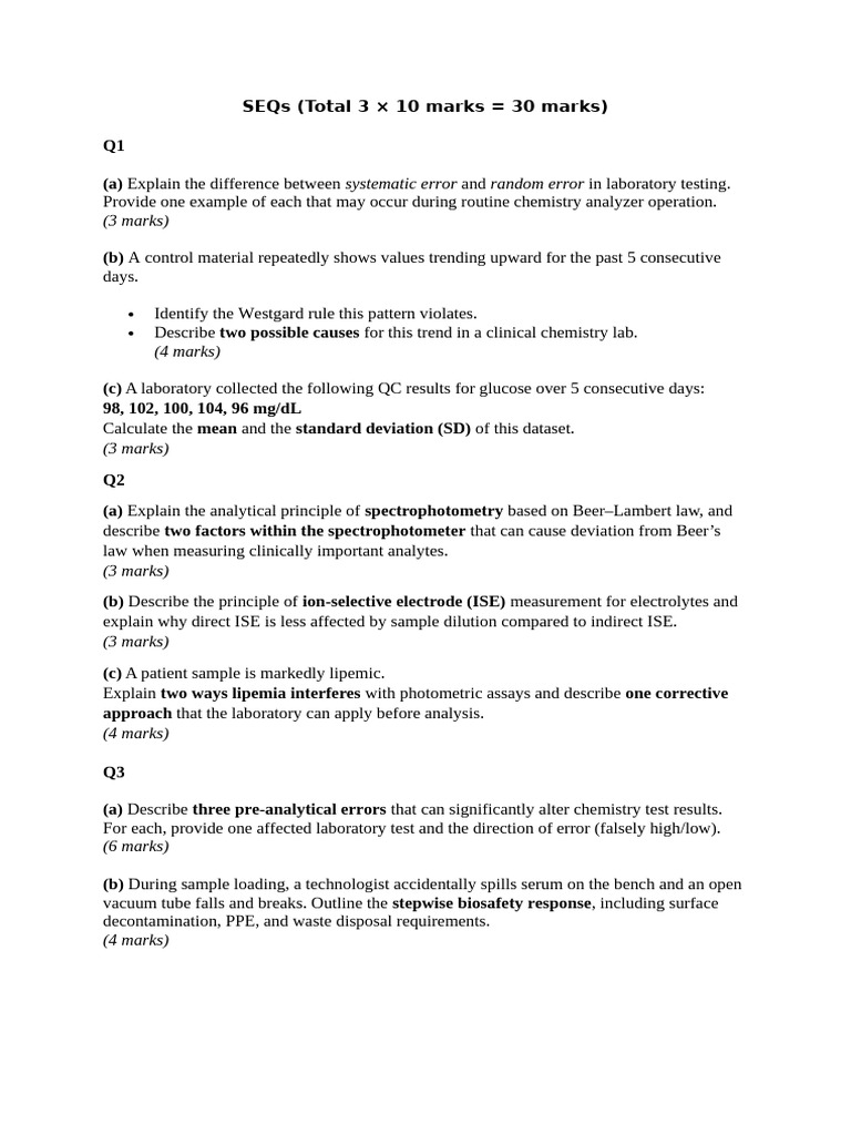 Laboratory Testing Errors and Solutions | PDF