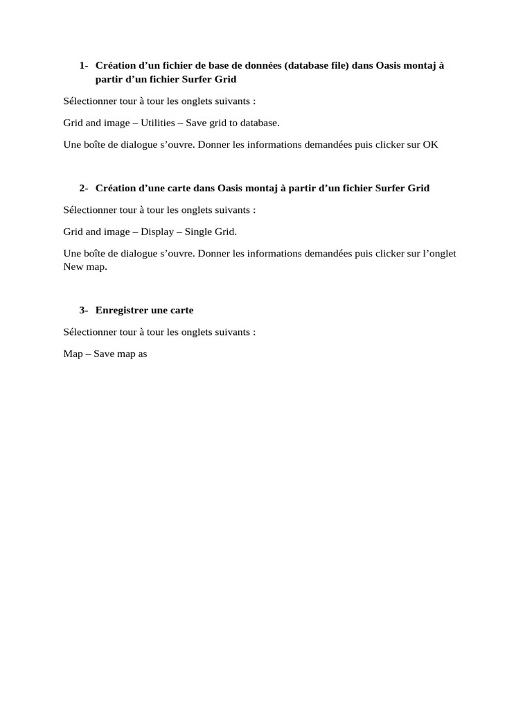 Création de cartes dans Oasis montaj | PDF