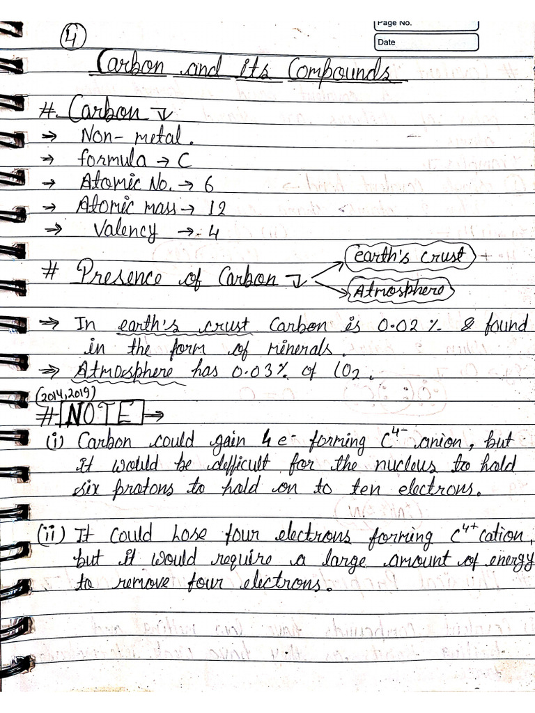 Carbon and It's Compounds | PDF