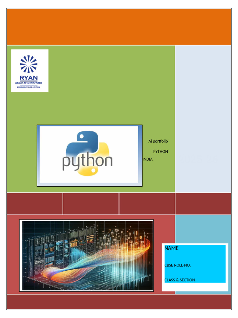 CLASS X AI portfolio 2025-26 | PDF | Python (Programming Language ...