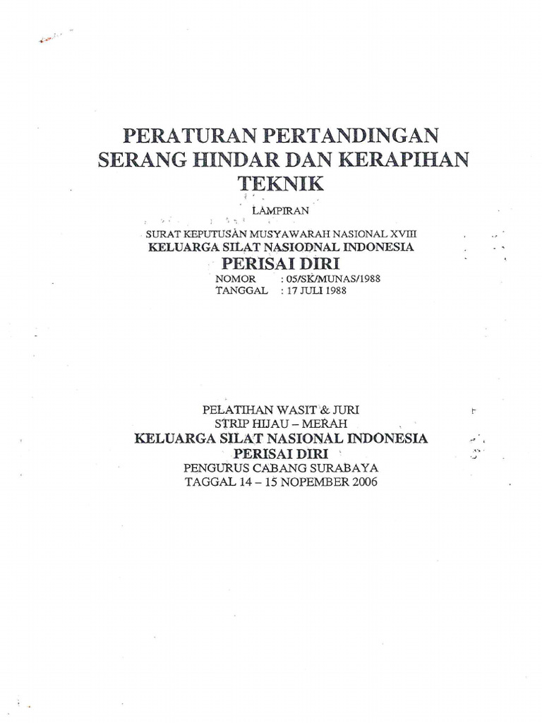 Peraturan Pertandingan Serang Hindar | PDF