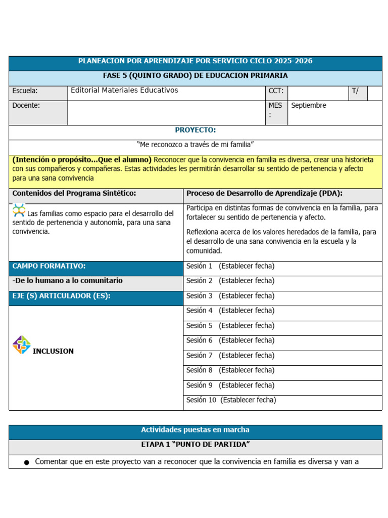 Proyecto 4 Me Reconozco A Través de Mi Familia | PDF | Mediación