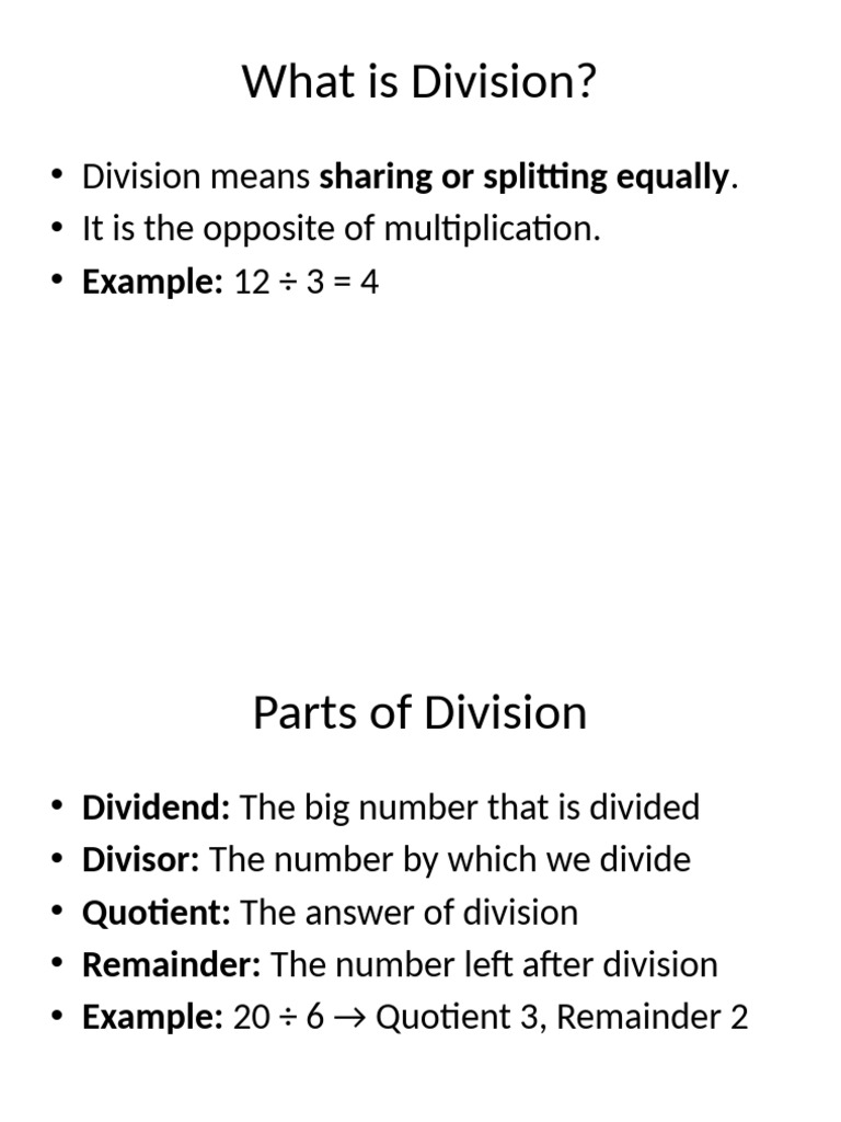 Division Class5 Contetnt | PDF