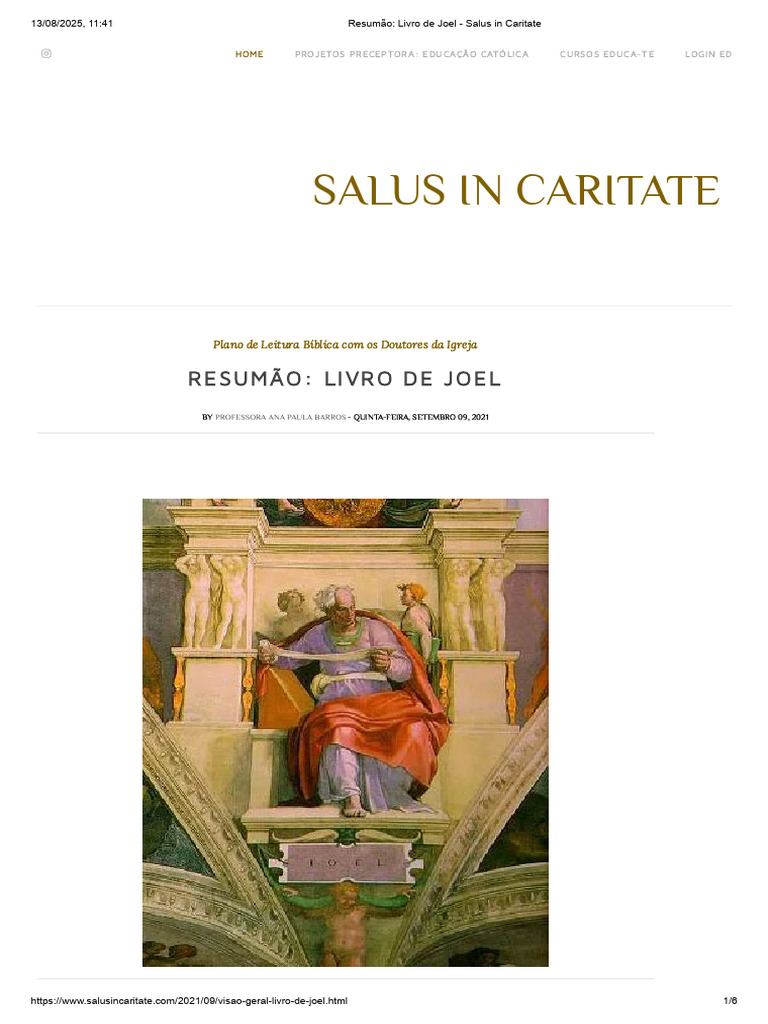 Resumo do Livro de Joel na Bíblia | PDF | Literatura Antiga | Crença e ...