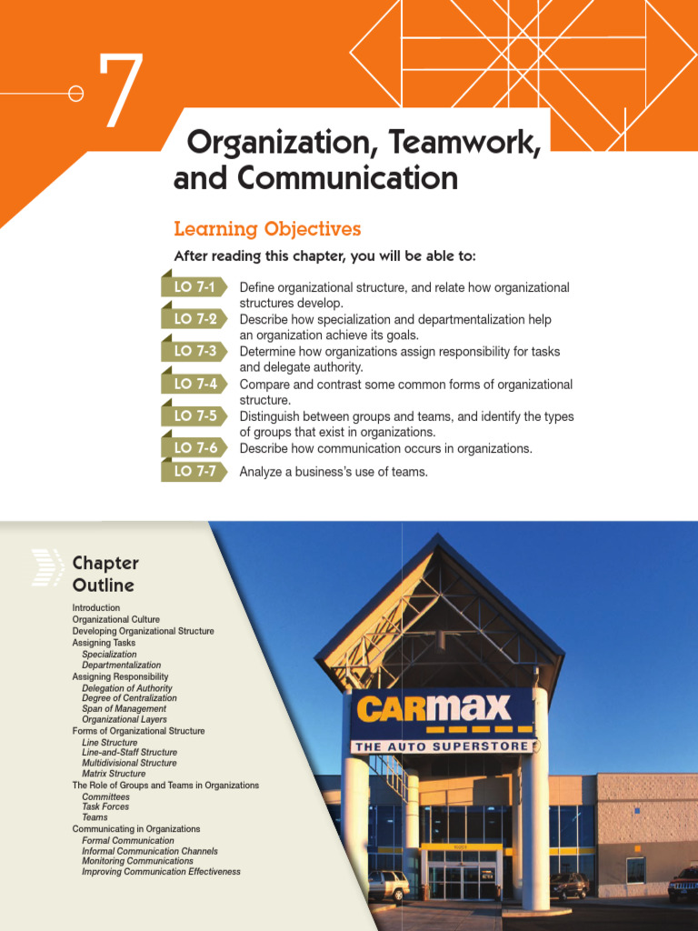 Organization, Teamwork, and Communication | PDF | Organizational ...