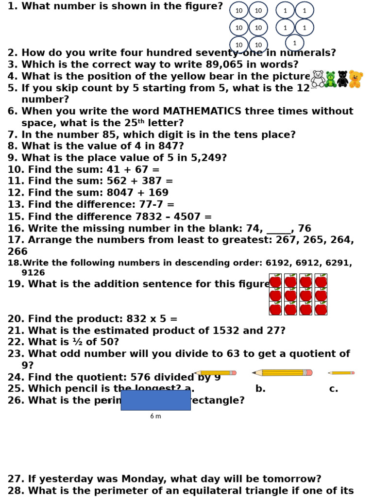 Numeracy GR 4 | PDF