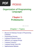 ITCS332:: Organization of Programming Languages