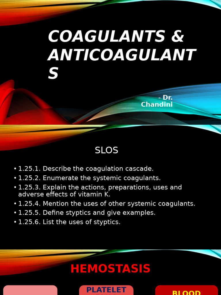 Coagulants & Anticoagulants | PDF | Coagulation | Blood
