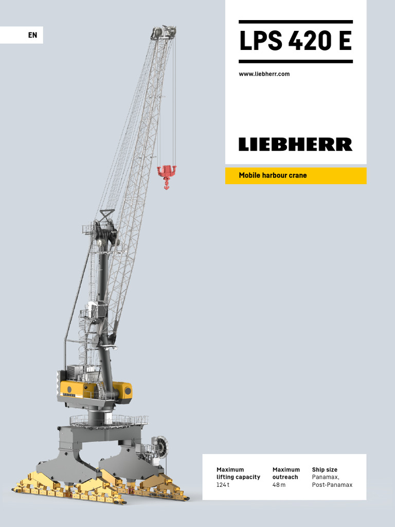 Liebherr LPS 420 E Mobile Harbour Crane | PDF | Crane (Machine)