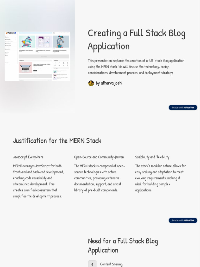 Creating A Full Stack Blog Application | PDF | Databases | Information ...