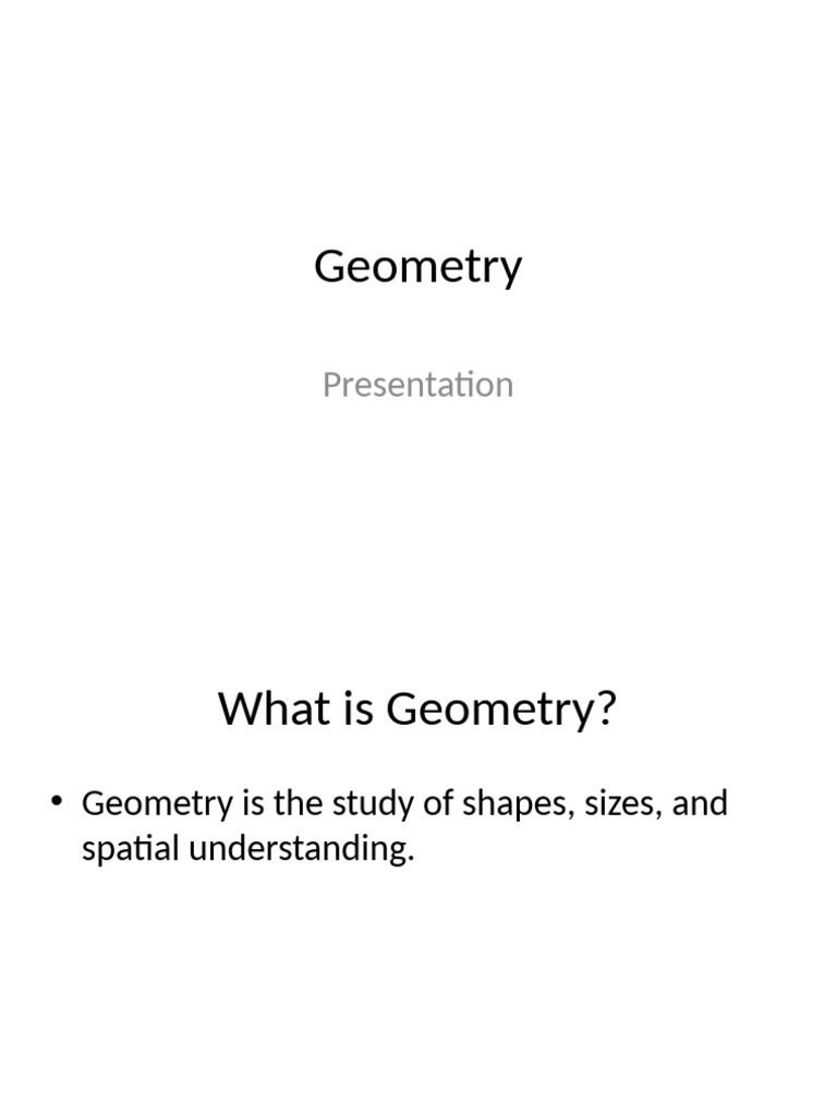Understanding Geometry: Shapes & Applications | PDF