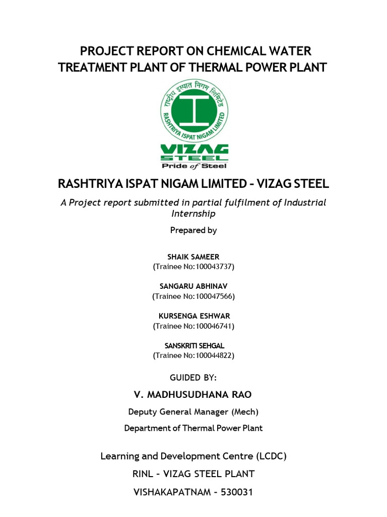TPP(Chemical Water Treatment Plant). (1) | PDF | Coke (Fuel ...