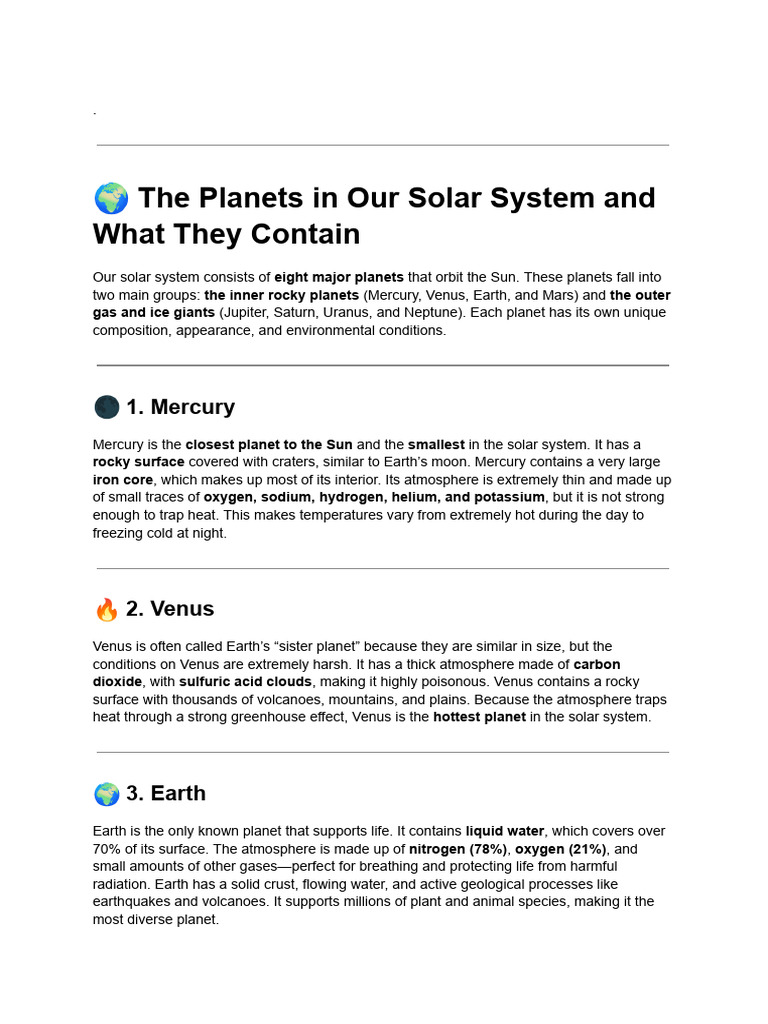 Planet | PDF | Planets | Atmosphere