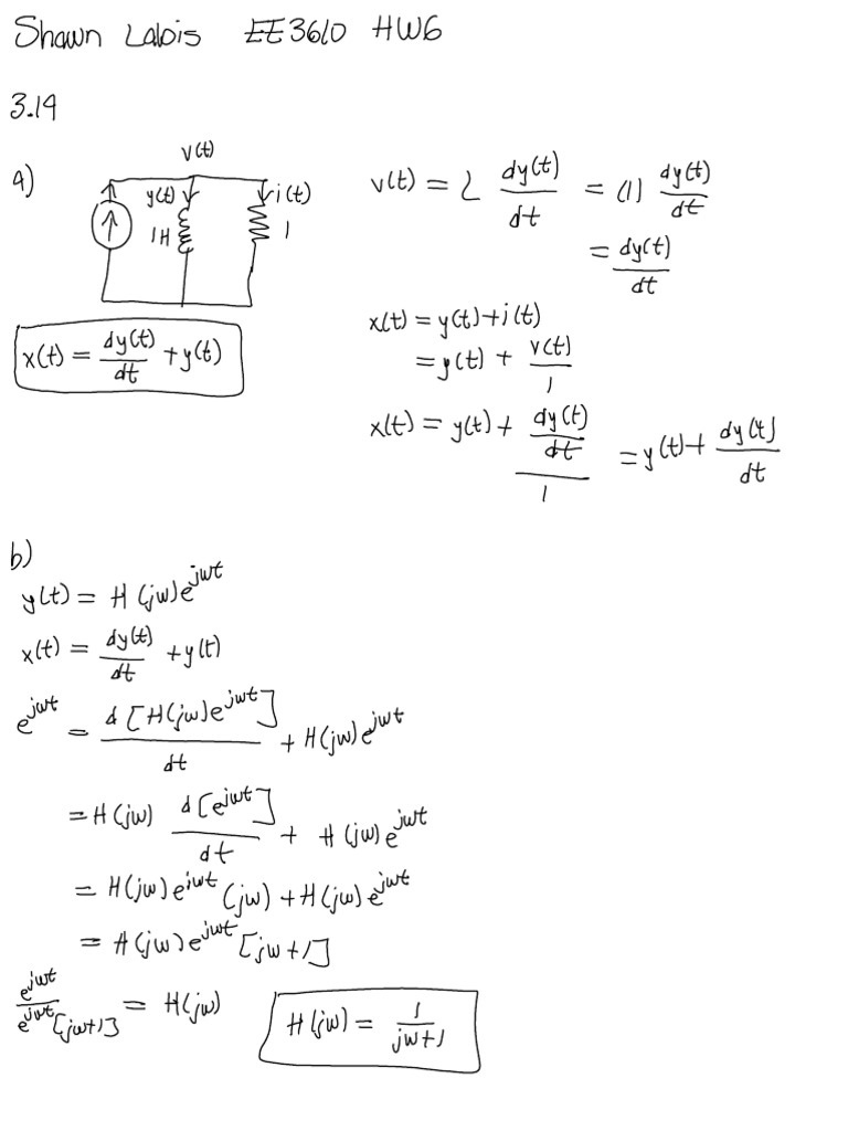 Ee3610 HW6 | PDF
