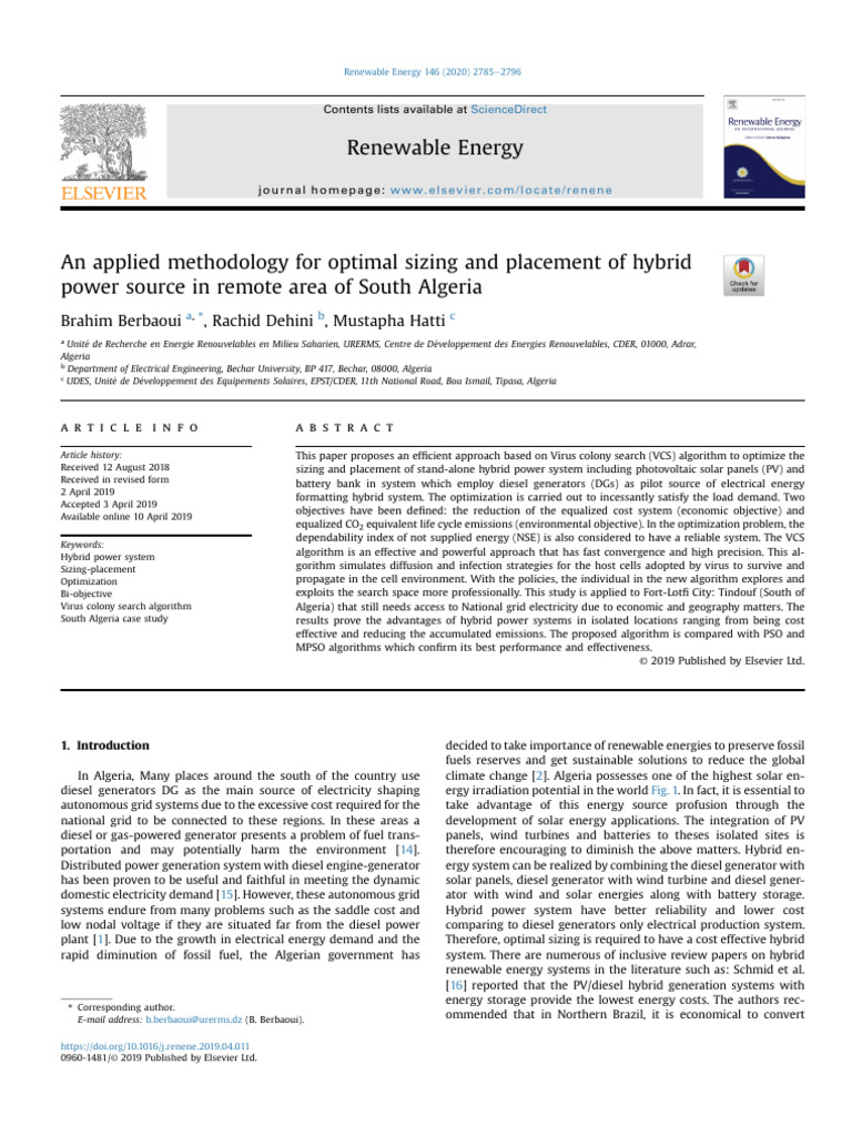 Optimal Sizing of Hybrid Power Systems | PDF | Photovoltaics | Solar Power