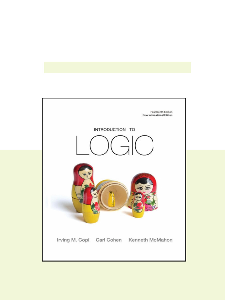 Introduction to Logic available any format | PDF