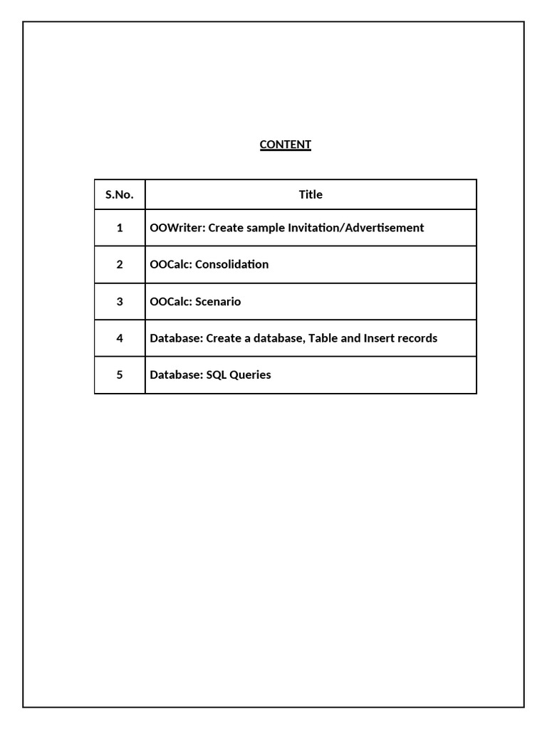 OpenOffice Writer & Base Guide | PDF | Table (Database) | Databases