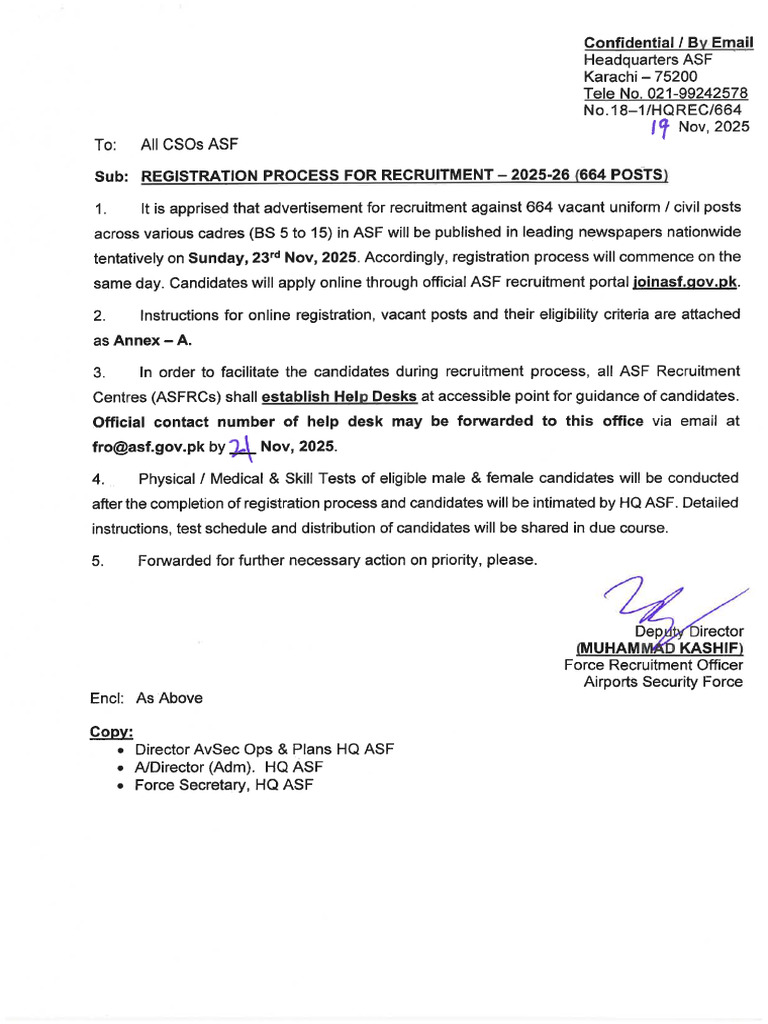 ASF Recruitment Process Instructions | PDF | Diploma