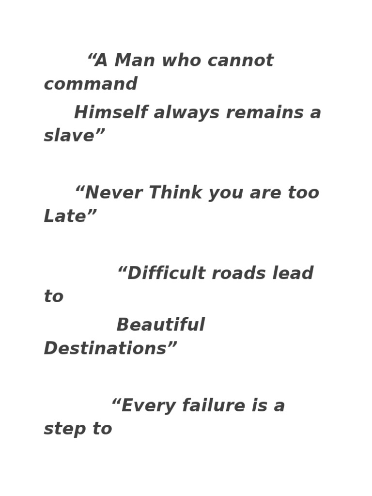 Inspirational Quotes on Self-Mastery | PDF