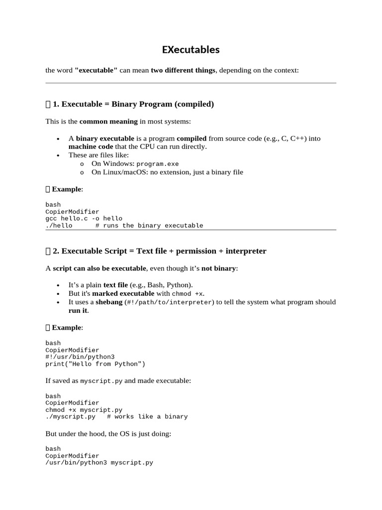 Executable s | PDF