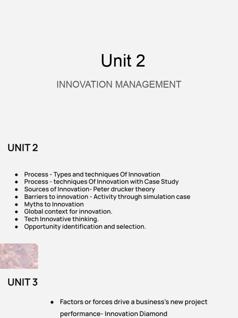 Innovation Management Techniques Overview | PDF | Innovation | Change ...