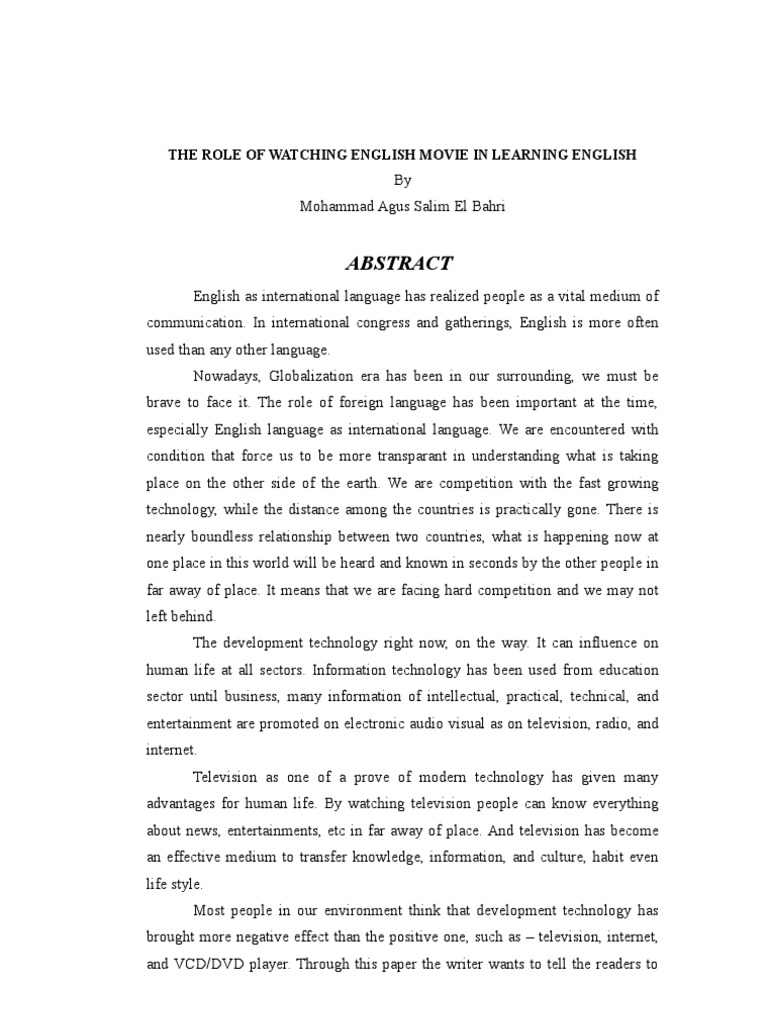 Enhancing English Skills Through Movies | PDF | Mass Media | English ...