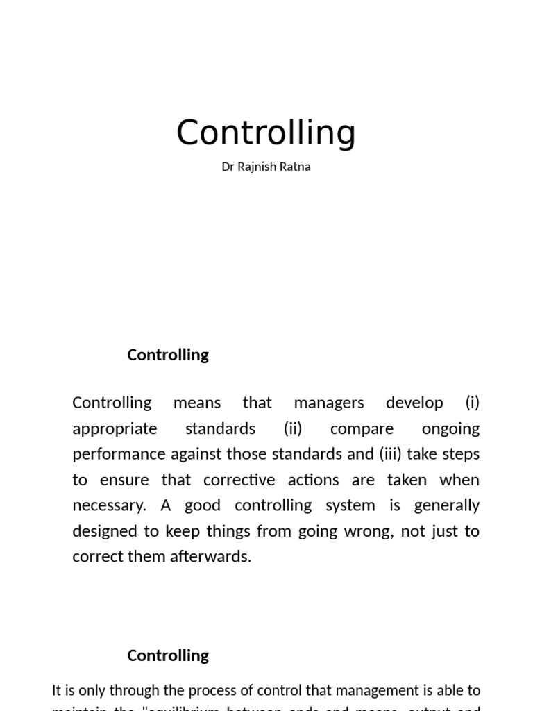 Controlling | PDF