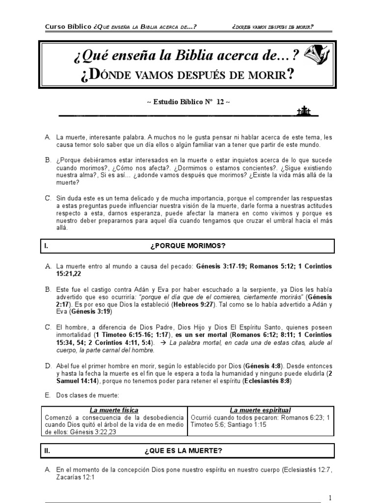 012 Donde Vamos Al Morir Muerte Infierno