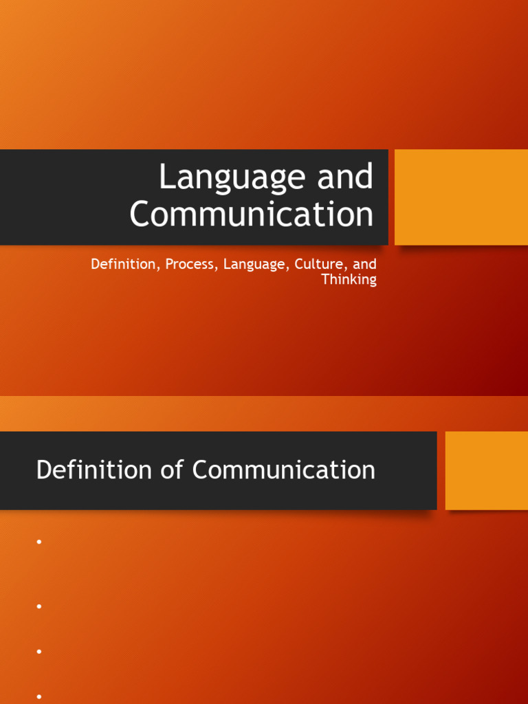 Understanding Language and Communication | PDF