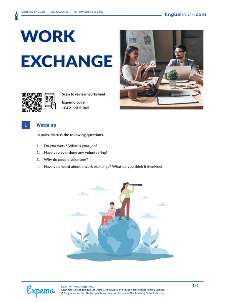 Intermediate Work Exchange IELTS Course | PDF | Human Communication ...
