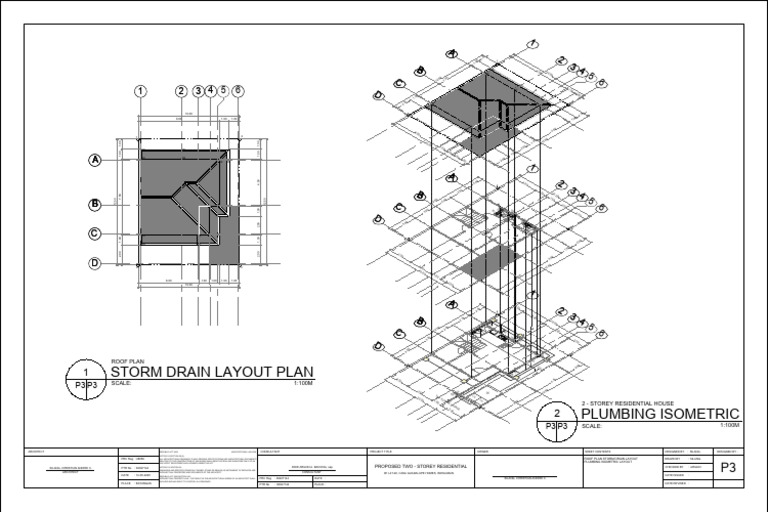 Storm Drain Layout Plan: A B A B C D 1 2 3 4 A B 1 2 3 4 A B C D 5 6 | PDF