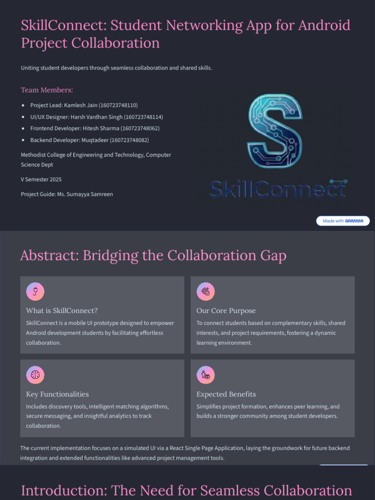 SkillConnect: Android Student Networking App | PDF | Android (Operating ...