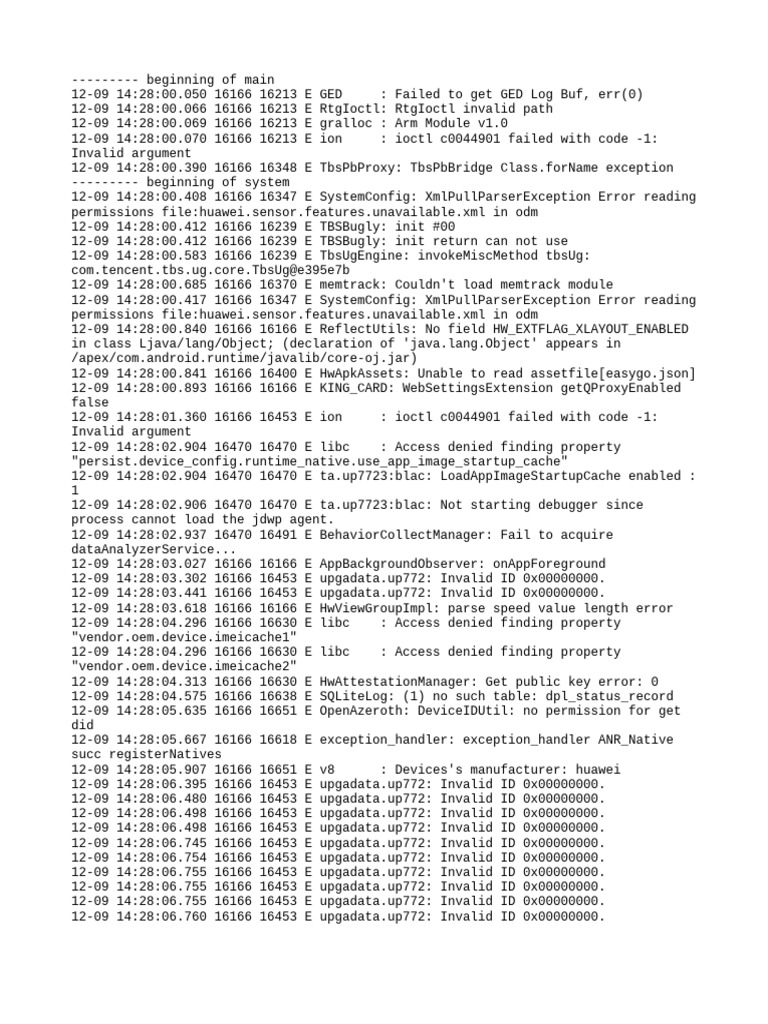 Huawei Device Error Log Analysis | PDF | Programming Paradigms ...