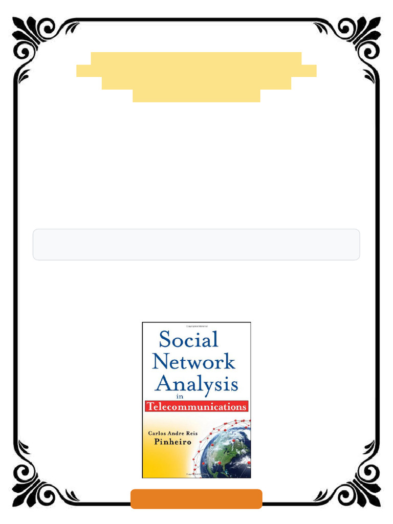 Social Network Analysis in Telecommunications Wiley and SAS Business ...