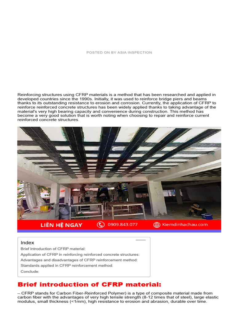 CFRP Reinforcement for Concrete Structures | PDF | Composite Material ...
