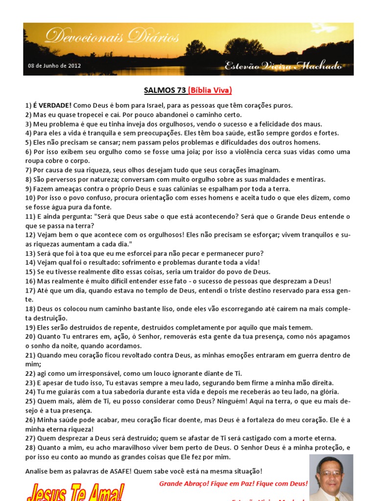 Salmo 73 Dias de Asafe PDF Salmos Deus