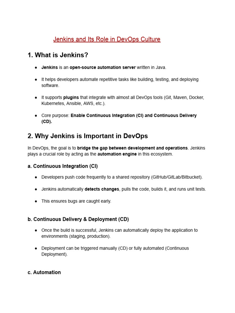 Jenkins: Key to DevOps Automation | PDF | Systems Architecture ...