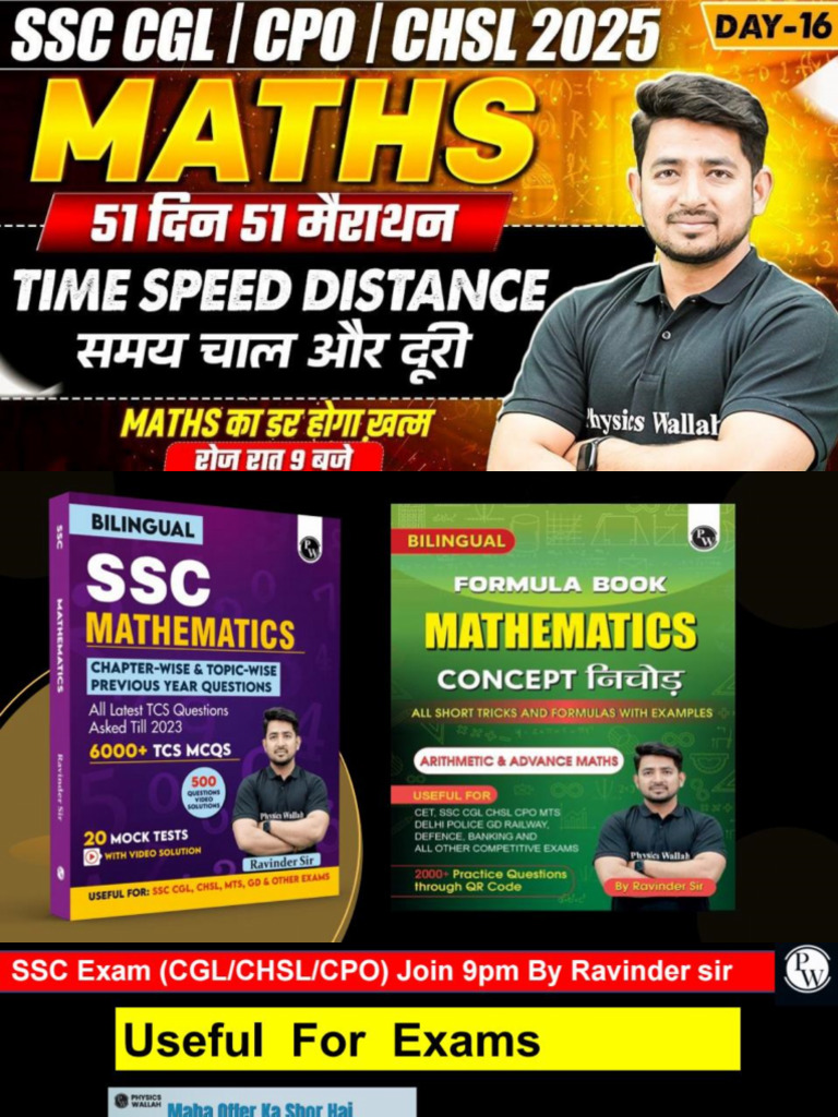 TIME SPEED DISTANCE Part-1 by Ravinder Sir | PDF