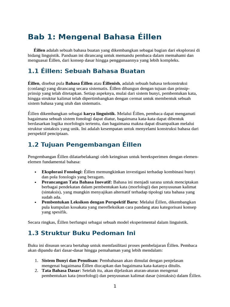 Panduan Lengkap Bahasa Éillen | PDF